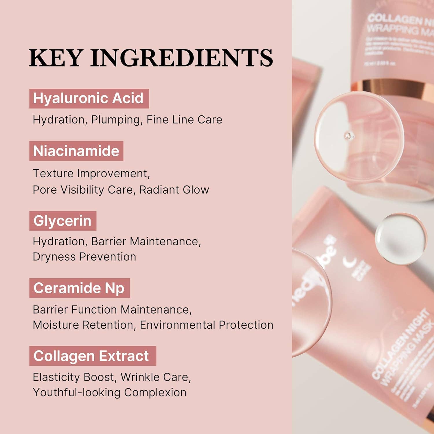 MEDICUBE Collagen Overnight Wrapping Peel Off Facial Mask - Bilde 2