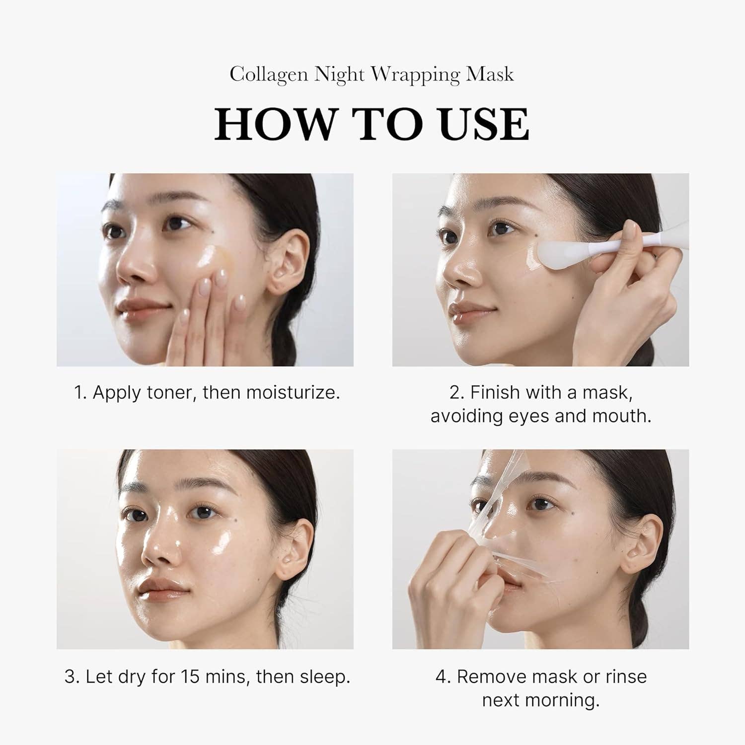 MEDICUBE Collagen Overnight Wrapping Peel Off Facial Mask - Bilde 3