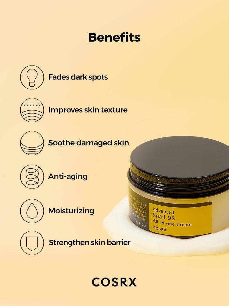[COSRX] ADVANCED SNAIL 92 ALL IN ONE CREAM - Bilde 3