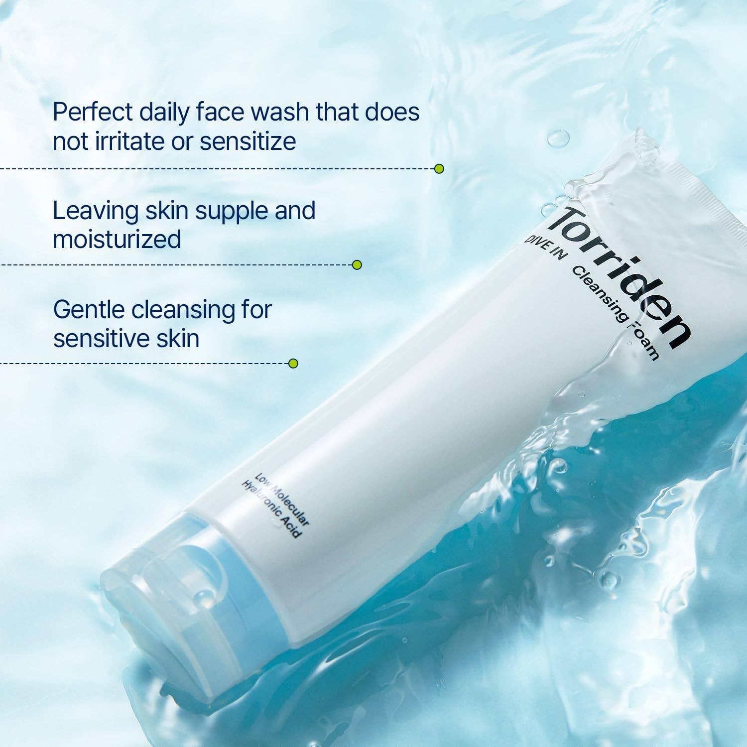 TORRIDEN DIVE-IN Low Molecular Hyaluronic Acid Cleansing Foam 150ml - Bilde 2
